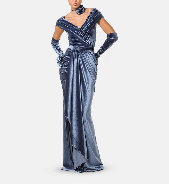 Zeena Zaki Dress, Dark-blue, Xl, Model View