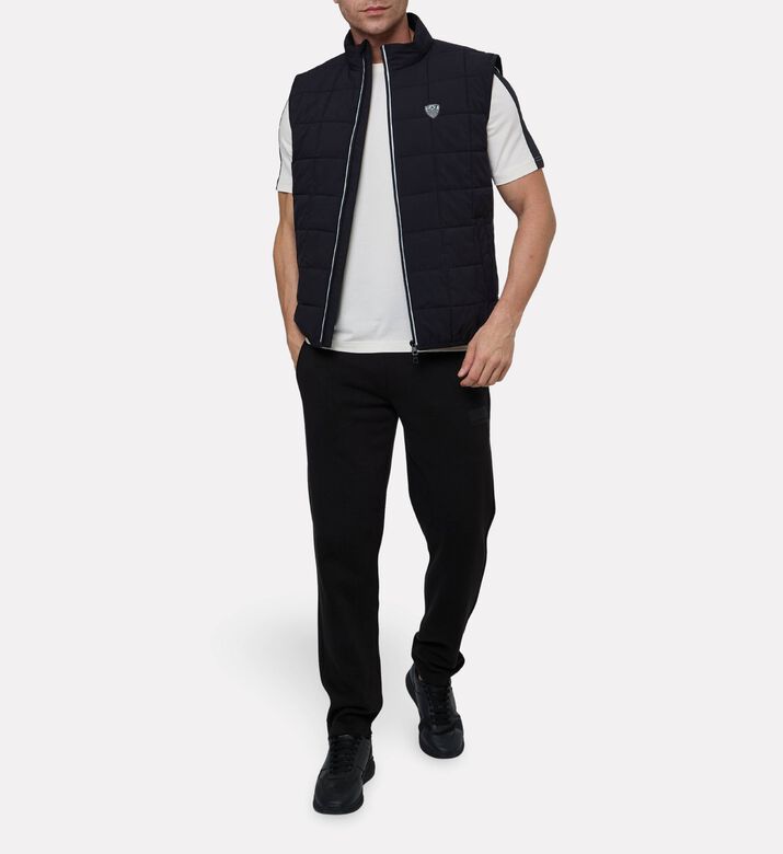 EA7 Padded Quilted Vest, Black, L, Model View