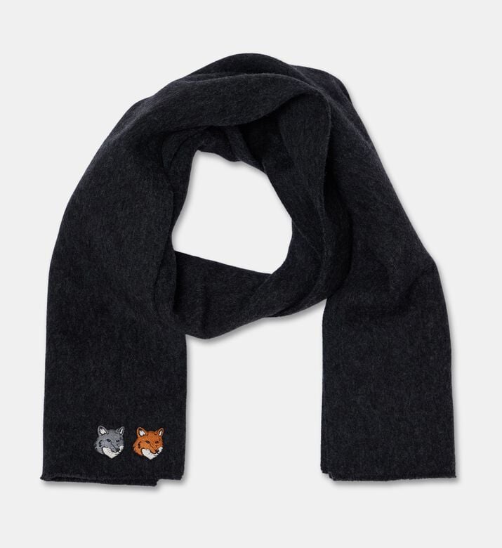 Maison Kitsune Scarf Head, Anthracite, Packshot View