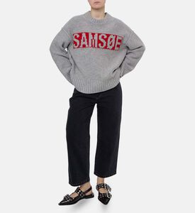 Samsoe Sakeiku Oversized Chunky Knit Sweater, Model View
