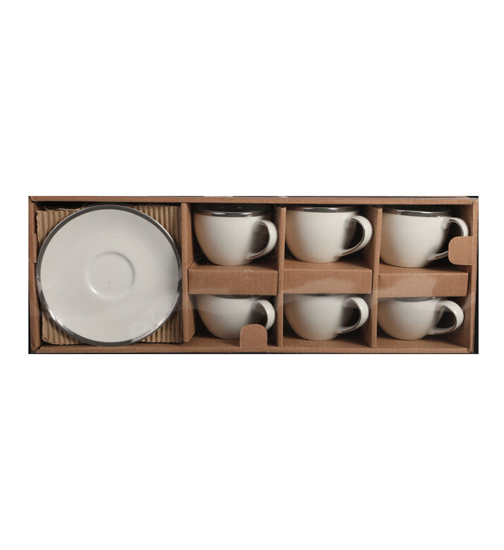 Silver-rimmed Cups 6-piece Set Silver-rimmed Cups 6-piece Set