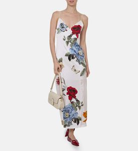 فستان جولييتا فضفاض بطول متوسط مزين بأزهار