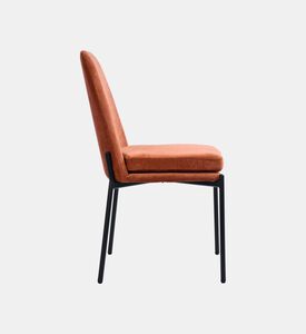 Home Deco and More Sky Plywood Steel Dining Chair, Brick, Packshot View