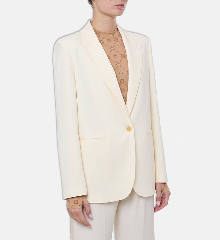 Forte-Forte Matt Satin Single Button Blazer, Model View