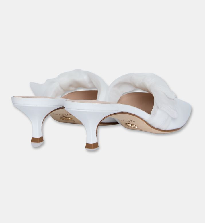 Atana Tonal Pleated Bow Side Tie Mules, Packshot View