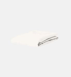 Home Deco and More Cotton Satin Bed Fitted Sheet, White, 120x200-cm, Packshot View