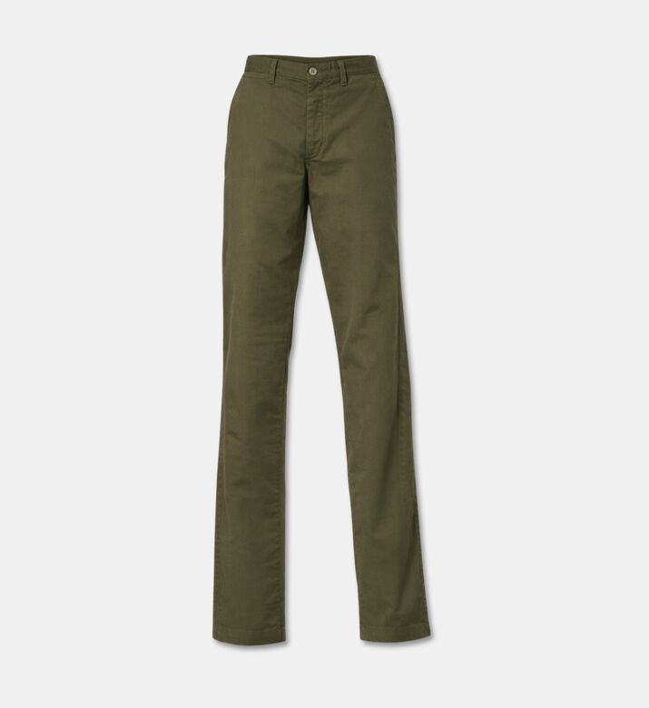 Hackett London Pleated Button Closure Chino Pants, Green, 36, Packshot View
