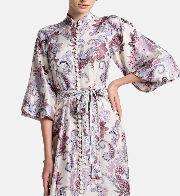 Carter and White Nadia Printed Button-down Dress, Model View