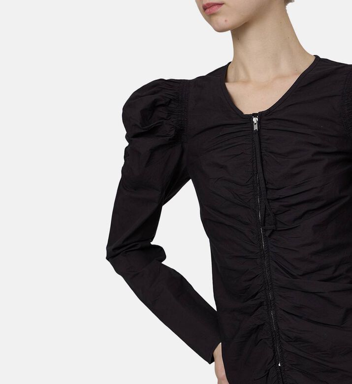 Benatea Crisp Cotton Zippered Top