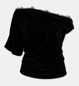 Blue For Burgundy Top Offshoulder, Packshot View
