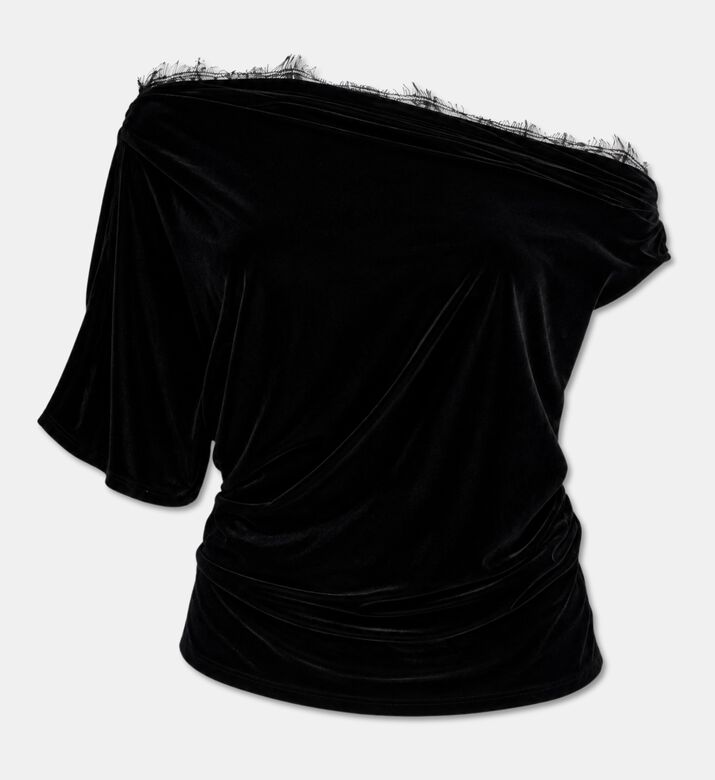 Blue For Burgundy Top Offshoulder, Packshot View