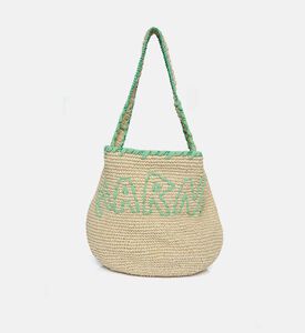 Logo-embroidery Top Handle Bag