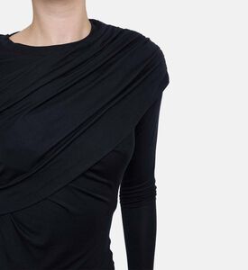 Isabel Marant Dressi Draped Stretched-jersey Top, Model View