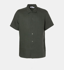 Linen Short-sleeve Classic-fit Shirt