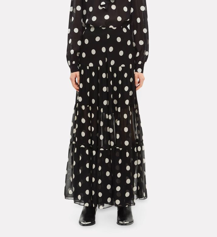 The Kooples Polka Dot-print Flared Skirt, Model View
