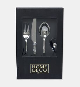 Home Deco and More Forge Stainless Steel 18 0 Shiny-finish 24 Piece Cutlery Set, Packshot View