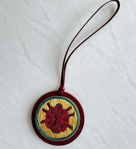 Embroidered Round-shaped Bag Charm