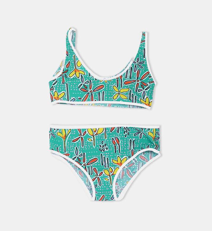 Girl Floral-print 2-piece Bikini