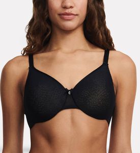 Chantelle Lace Underwire T-shirt Bra, Black, 105, E, Model View