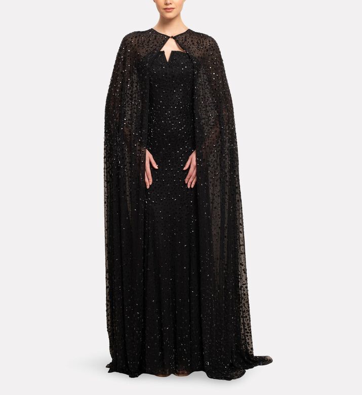 Michael Cinco Long Dress, Model View