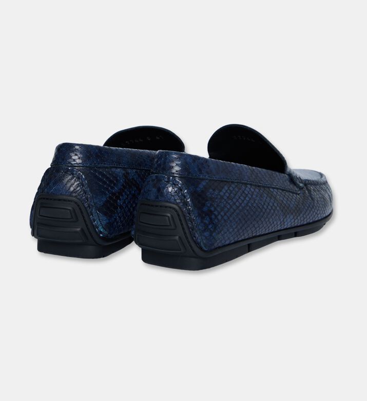Roberto Cavalli Shoes Mocas Stamp Snake, Navy, Eu-45, Packshot View