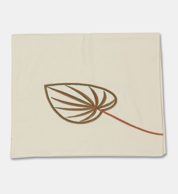 Home Deco and More Leaf Embroidered Table Runner, Packshot View