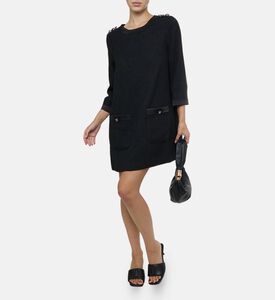 Edward Achour Paris Embellished A-line Mini Dress, Model View Edward Achour Paris Embellished A-line Mini Dress, Model View