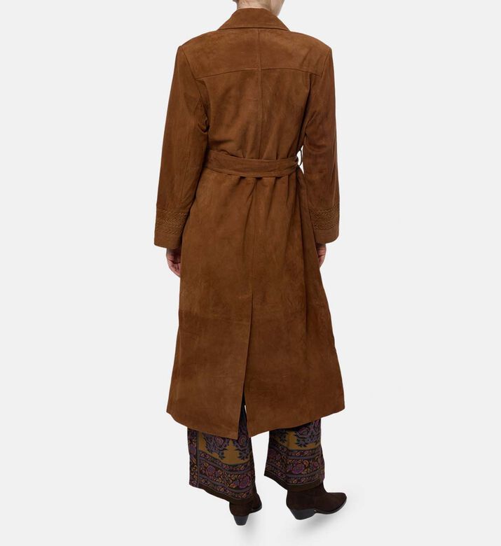 Ba and Sh Double-breasted Trench Coat, Model View