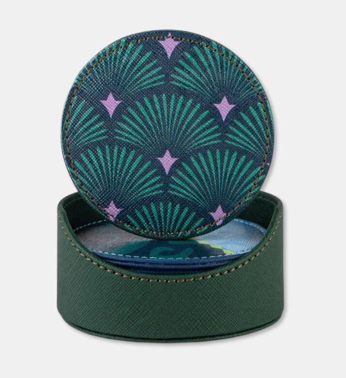 Silsal Bahja Leather Coasters S6, Packshot View