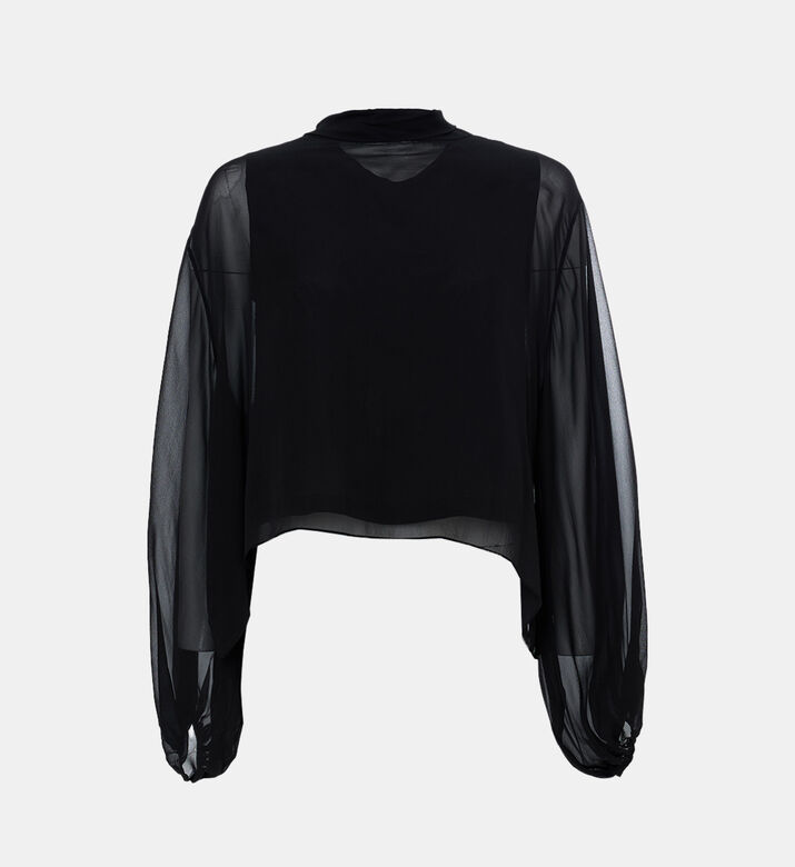 Mesh Wide Long-sleeve Top Mesh Wide Long-sleeve Top