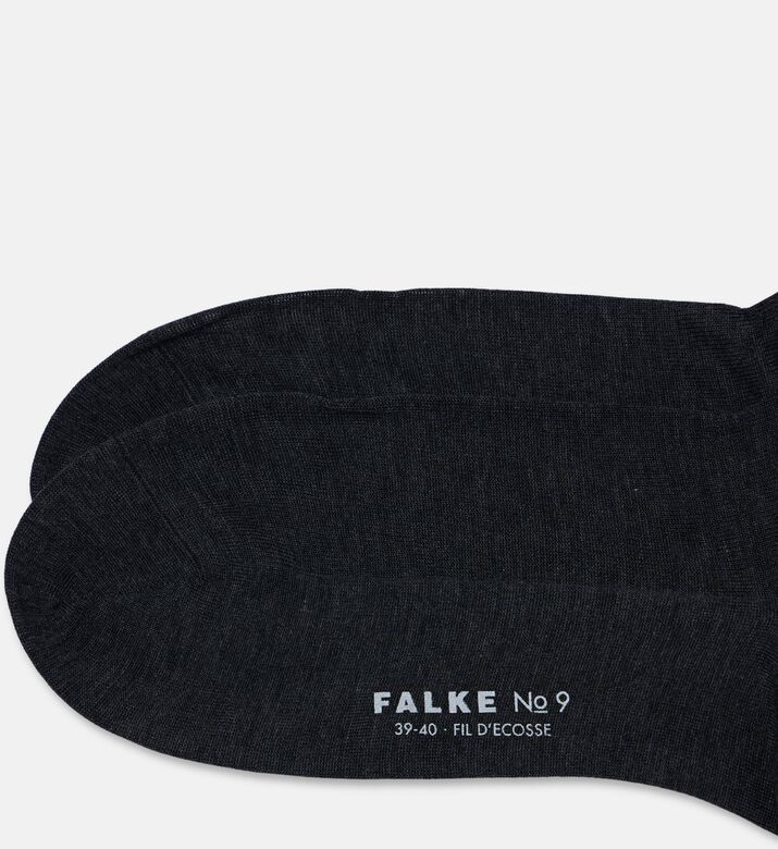Falke Mid-calf Logo Printed Socks, Anthracite, 39-40, Packshot View
