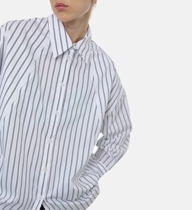 Dawei Structured Striped Oversized Shirt, Model View