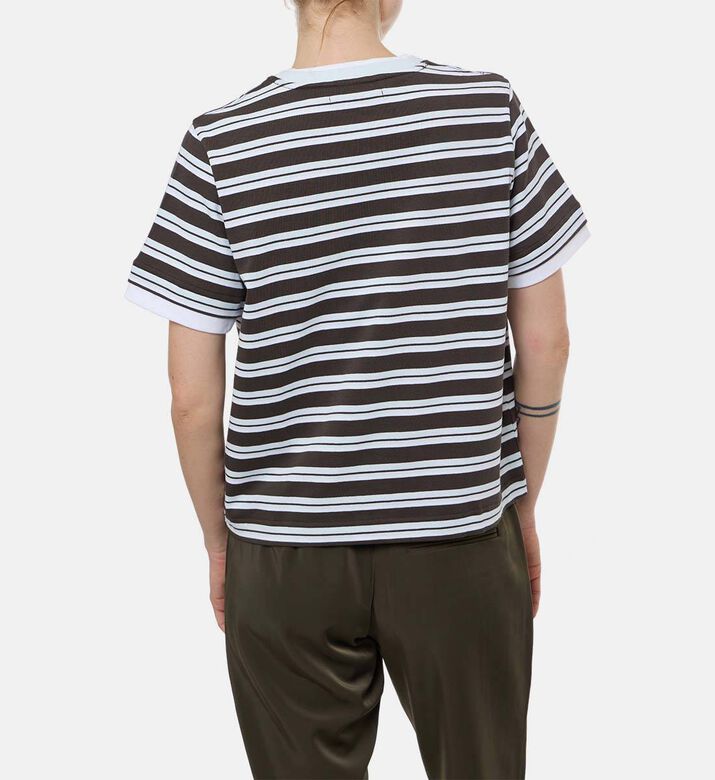 Samsoe Sacamina Two-tone Stripes Straight T-shirt, Model View