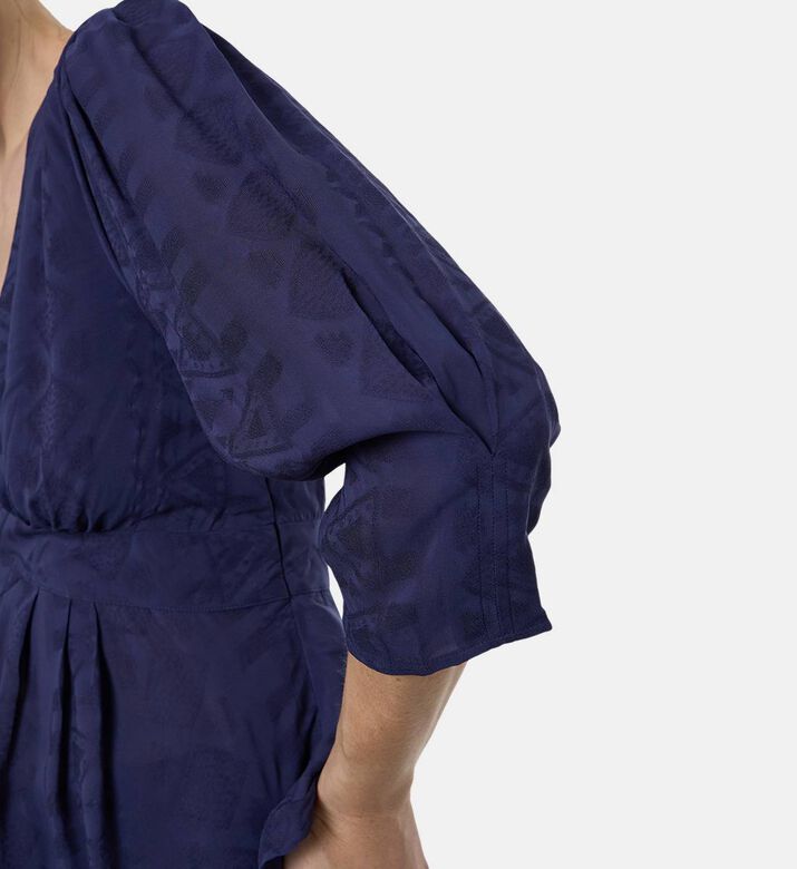 Ba and Sh Textured Long-sleeve Blouse, Model View Ba and Sh Textured Long-sleeve Blouse, Model View