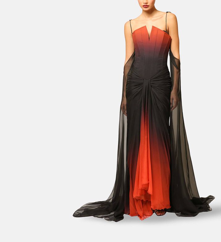 Zeena Zaki Dress Long, Model View