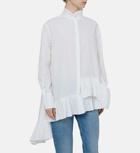 قميص كورا قطن بياقة مجمعة