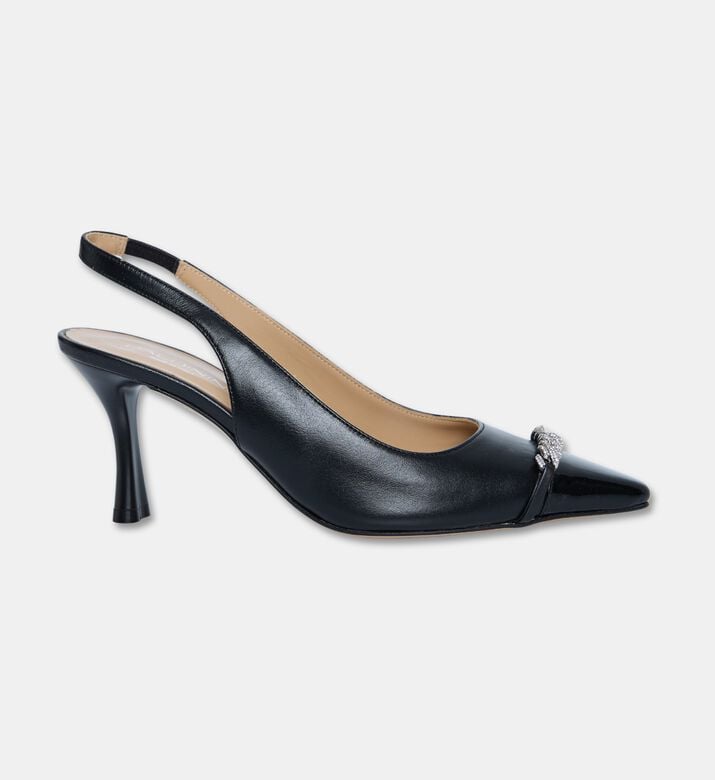 Baldinini Metal-detail Slingback Heels, Black, Eu-37, Packshot View