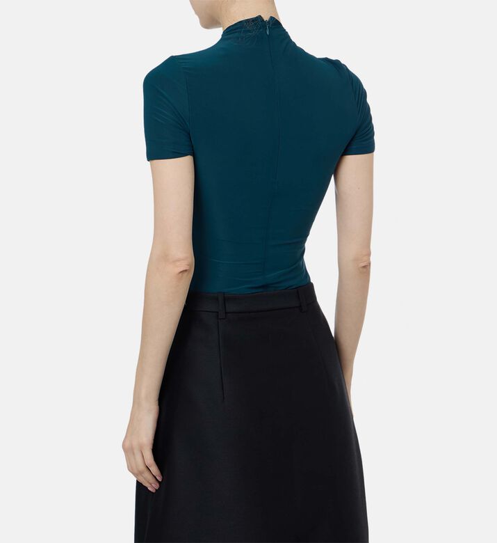 Ronny Kobo Round Neck Short-sleeve Bodysuit, Model View