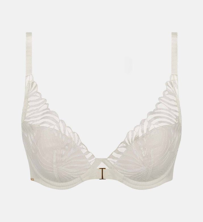 Chantelle Adjustable Straps Demi-cup Bra, Ivory, 85, E, Packshot View