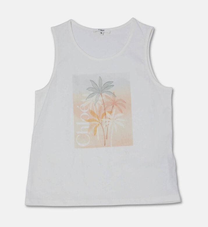 Chloe Palm Tree Print Tank Top, Packshot View