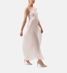 Rya Delight Floral-embroidery Flared Night Dress, Model View