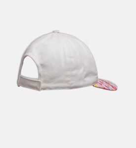 قبعة بيسبول بطبعة شعار بنقشة متعرجة