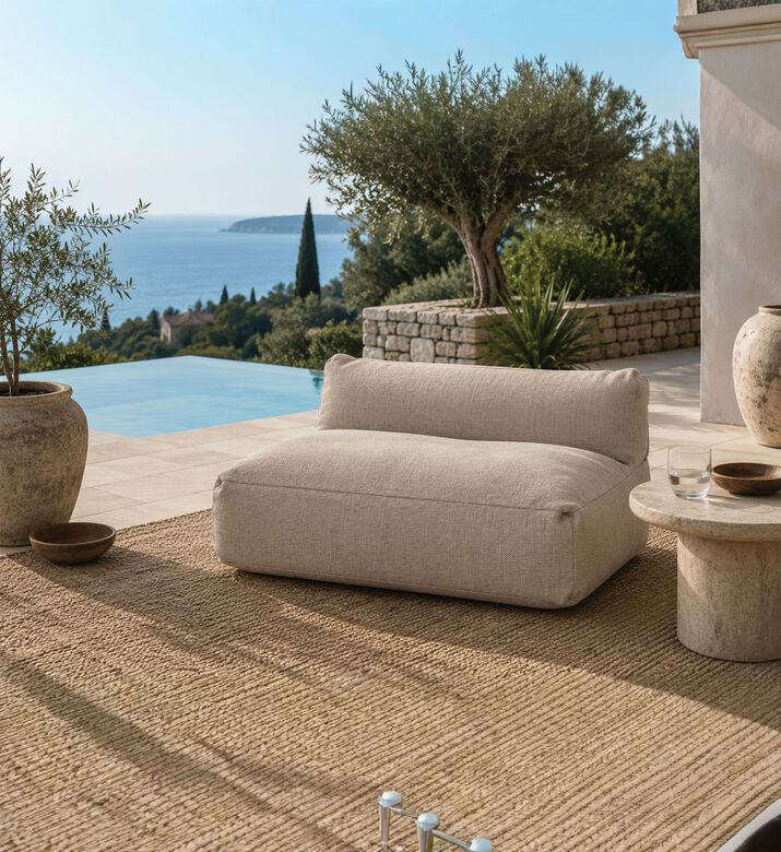 Home Deco and More Nirvana 2-seaters Sofa, Beige, Packshot View