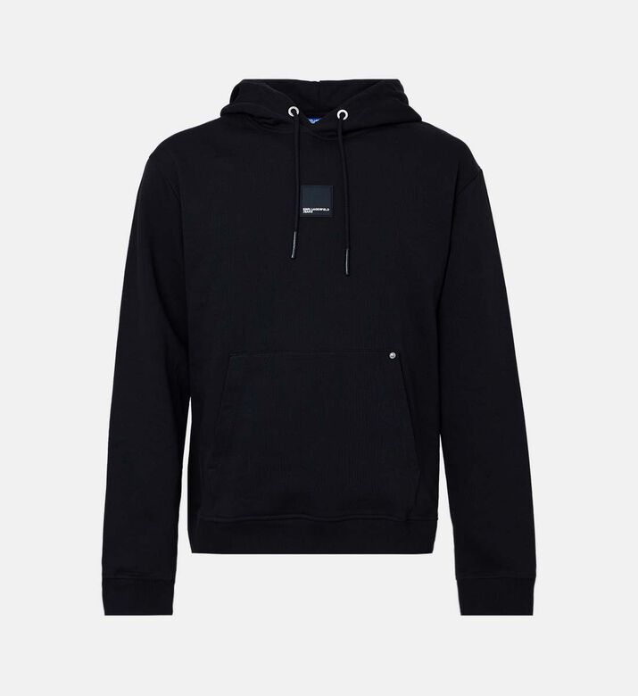 سترة طويلة الأكمام بطباعة غرافيكية على الظهر