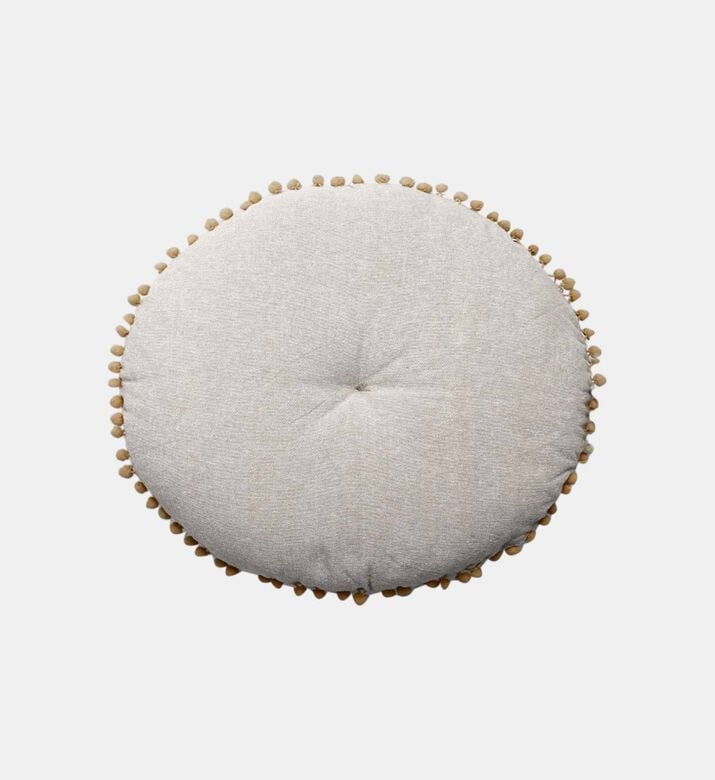 Gaddi Embroidered Pompom Filled And Vaccumed Cushion Gaddi Embroidered Pompom Filled And Vaccumed Cushion