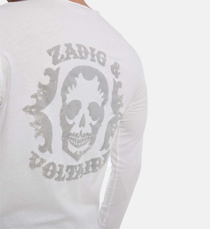 Zadig et Voltaire Button-detail V-neck Long-sleeve Top, Model View