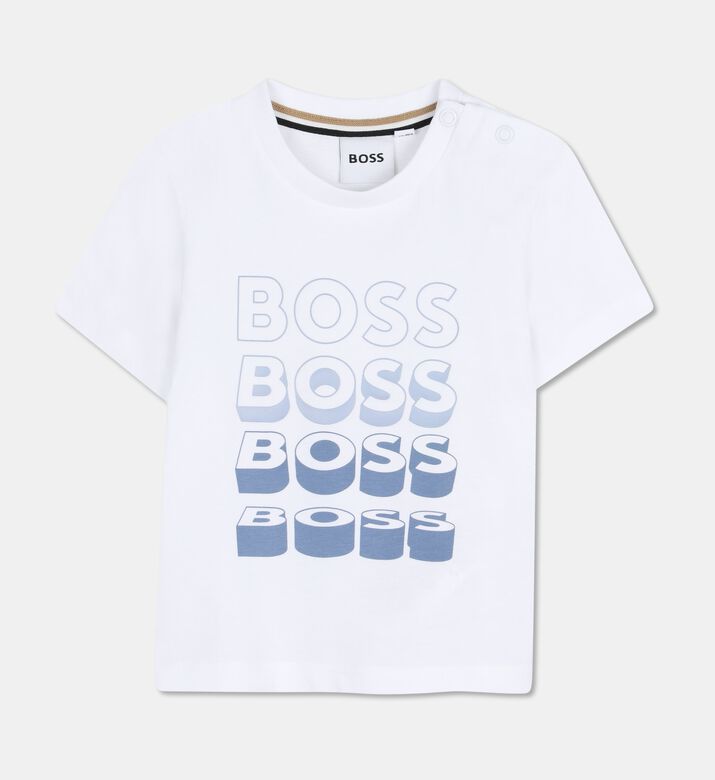 Boss Multi-logo Jersey T-shirt, White, 18m, Packshot View