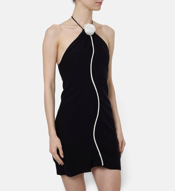 Farm Rio Flower Appliqu&eacute; Sleeveless Mini Dress, Model View