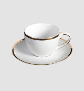 Home Deco and More Gold-rimmed Tea Cups 6-piece Set, Packshot View