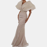 Off-shoulder Draped Bodice Maxi Gown